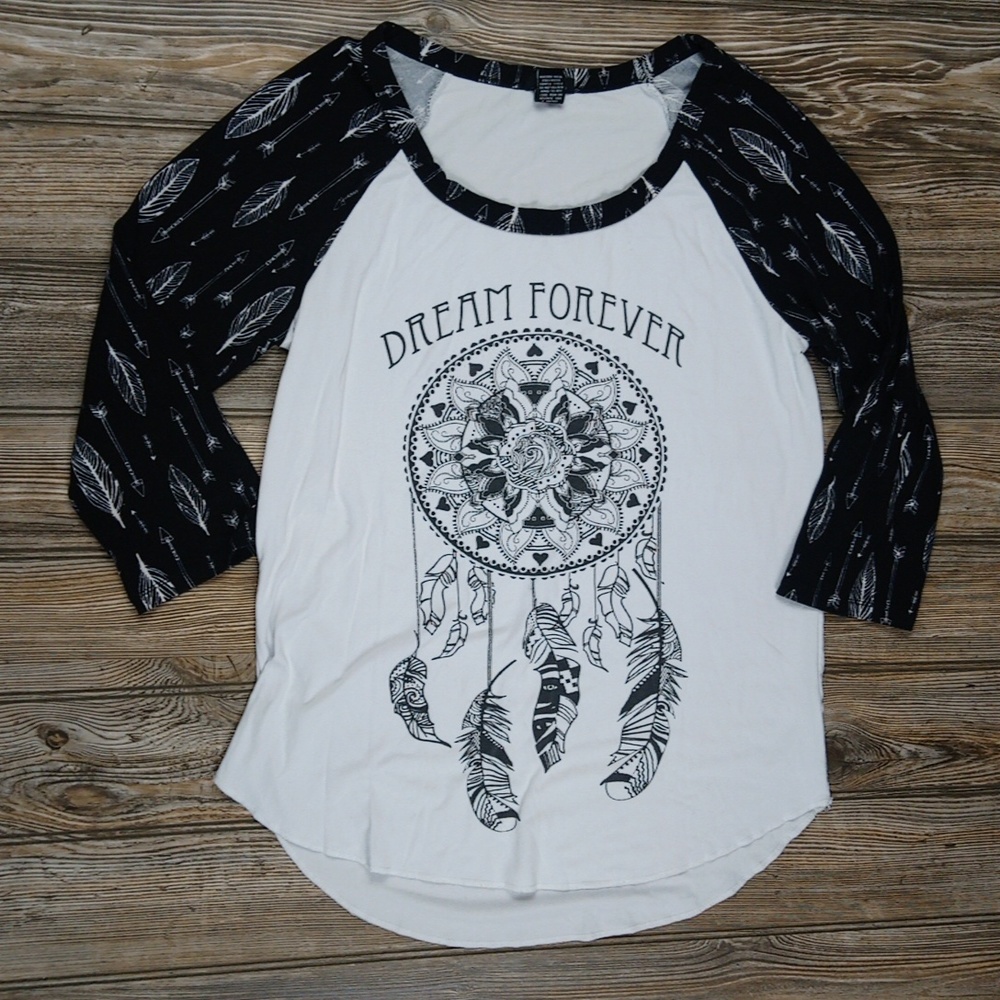 Dream Forever Dreamcatcher 3/4 Sleeve Soft Cozy Fitted Top